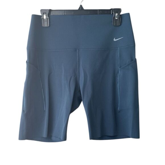 Nike Universa Medium Support High Rise 8” Bike Short Navy Blue Size XL - Picture 1 of 6